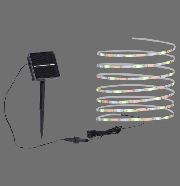 JUST LIGHT. 19971-18 - Striscia LED RGB solare TEANIA LED//3,7V 5 m 1200 mAh IP44