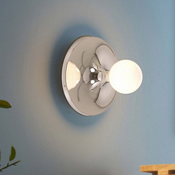 Applique moderno illuminando etna cr nr bn e27 led metallo - Illuminando