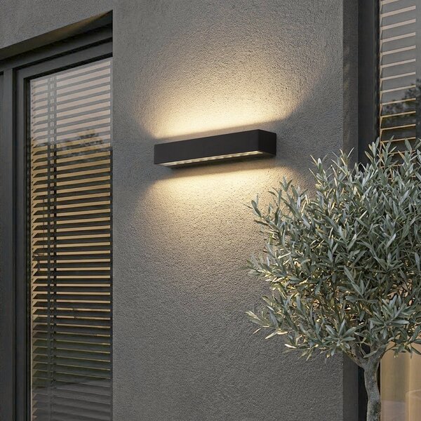 Applique da esterno industriale nera 38cm incl. LED IP65 - Hannah