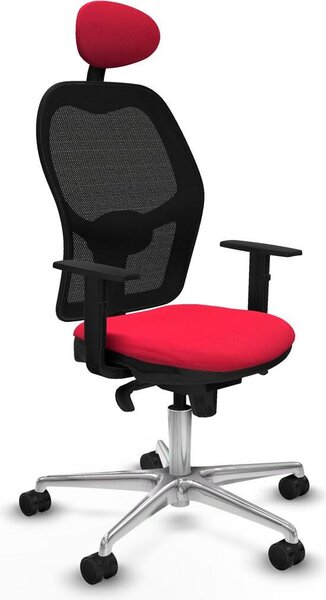 Sedia da ufficio con poggiatesta Jorquera Piqueras y Crespo 1D086N1 Rosso