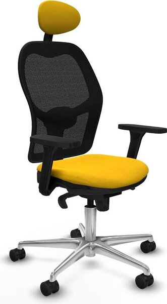 Sedia da ufficio con poggiatesta Piqueras y Crespo 3D086N1 Giallo