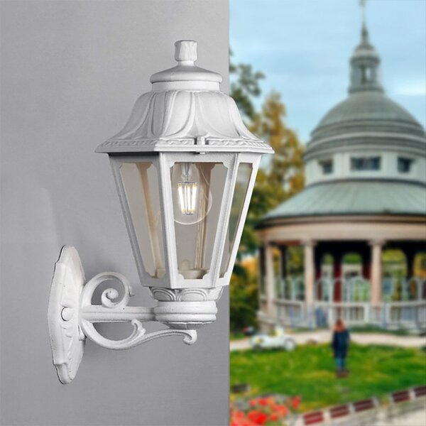 Applique esterno top light asti ap bi up e27 led ip55 resina - Top Light
