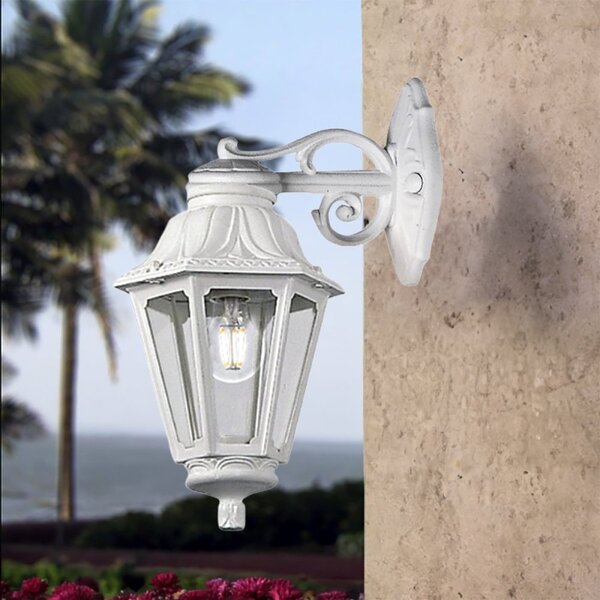 Applique esterno top light asti ap bi down e27 led ip55 resina - Top Light