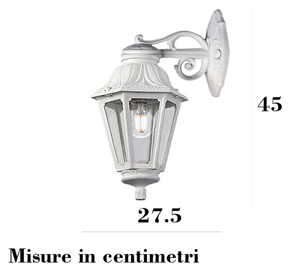 Applique esterno top light asti ap bi down e27 led ip55 resina - Top Light