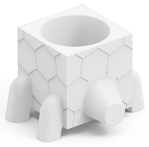Contenitore Multifunzione FERA RUGA DEEP LA TARTARUGA di Design Dimensioni 32x31x h 21,3 cm vaso, a portaoggetti o a elemento decorativo colore perla