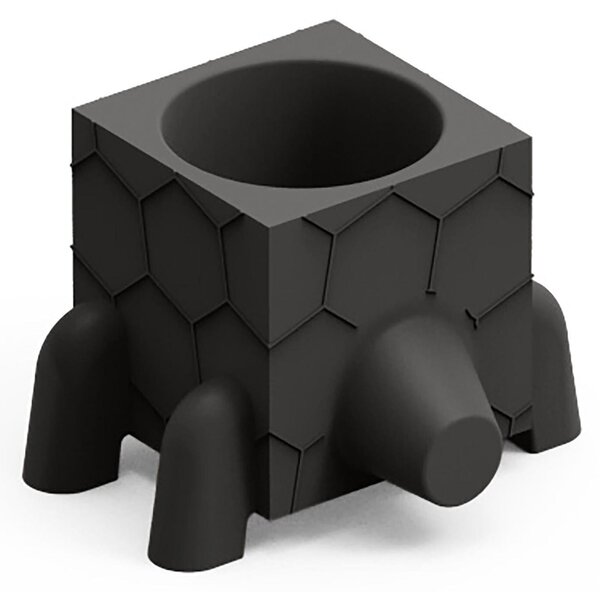 Contenitore Multifunzione FERA RUGA DEEP LA TARTARUGA di Design Dimensioni 32x31x h 21,3 cm vaso, a portaoggetti o a elemento decorativo colore Onice