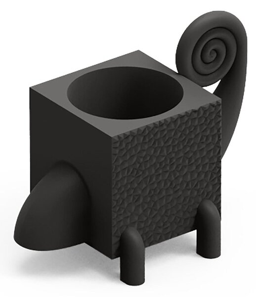 Contenitore Multifunzione FERA CAMA , il Camaleonte di Design Dimensioni 26,5x43,6x h43,3 cm vaso, a portaoggetti o a elemento decorativo colore onice