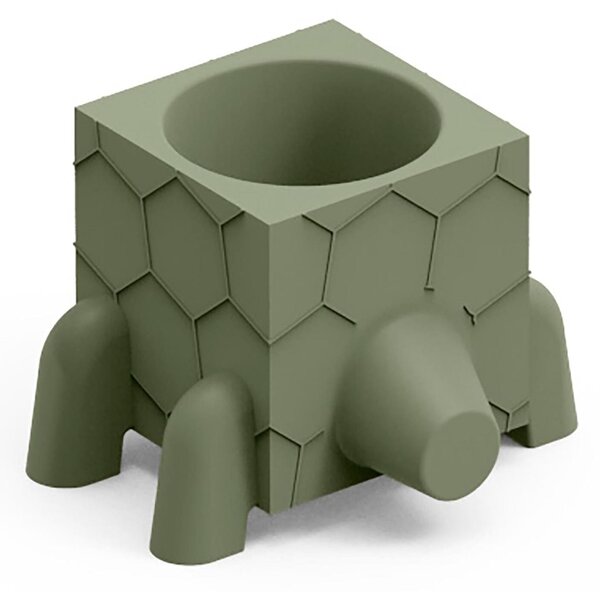 Contenitore Multifunzione FERA RUGA DEEP LA TARTARUGA di Design Dimensioni 32x31x h 21,3 cm vaso, a portaoggetti o a elemento decorativo colore Agata