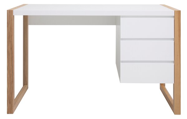 Scrivania design 3 cassetti bianco ARMEL