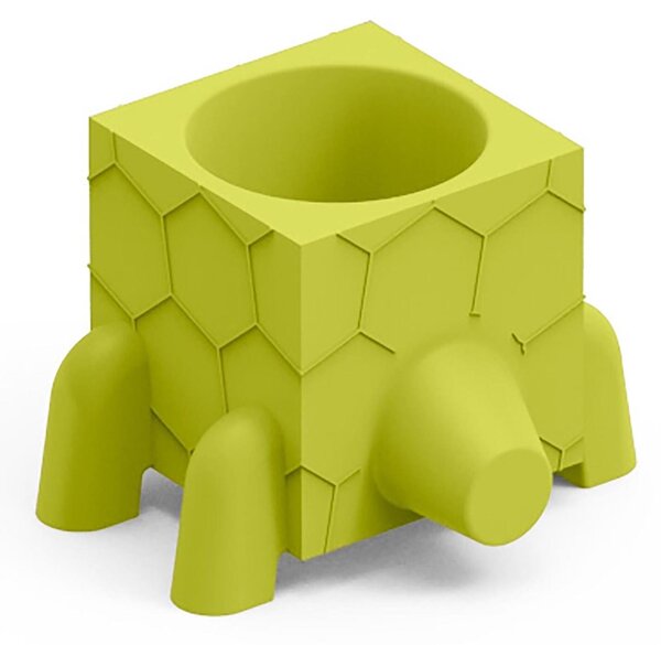 Contenitore Multifunzione FERA RUGA DEEP LA TARTARUGA di Design Dimensioni 32x31x h 21,3 cm vaso, a portaoggetti o a elemento decorativo colore Tormalina