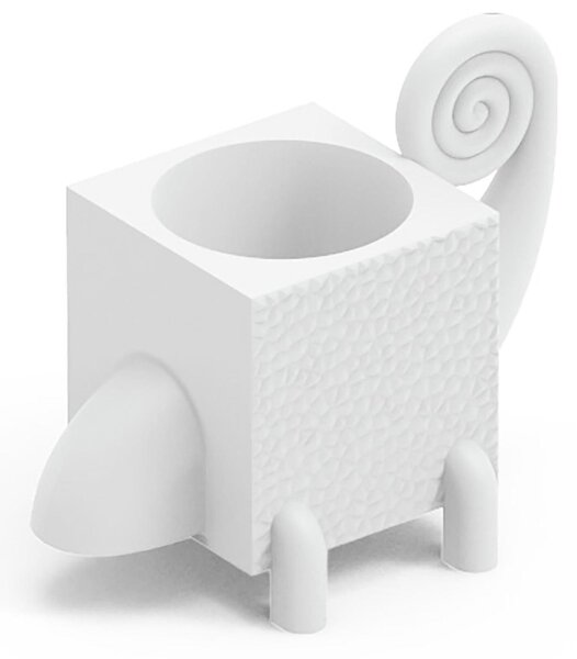 Contenitore Multifunzione FERA CAMA , il Camaleonte di Design Dimensioni 26,5x43,6x h43,3 cm vaso, a portaoggetti o a elemento decorativo colore perla