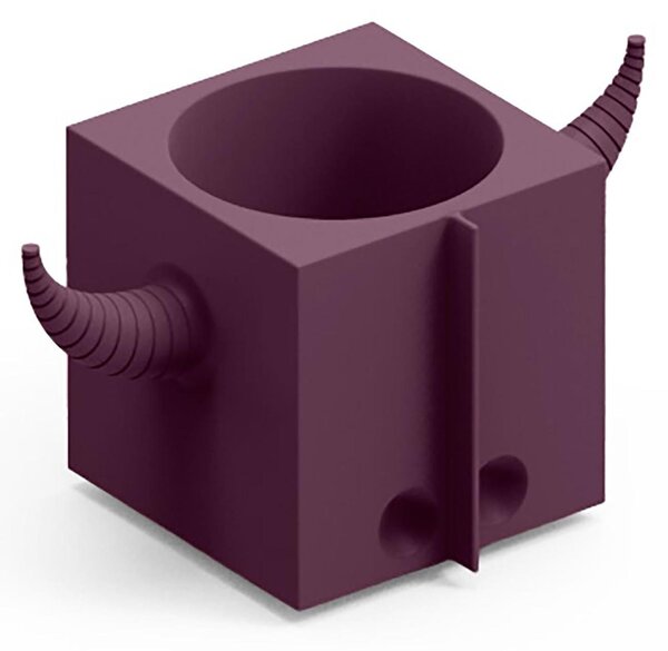 Contenitore Multifunzione FERA OROT DEP, il Toro di Design Dimensioni 40x22x h21 cm vaso, a portaoggetti o a elemento decorativo colore Ametista