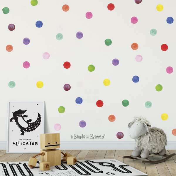 Pattern Pois Arcobaleno - Adesivi Murali per Bambini