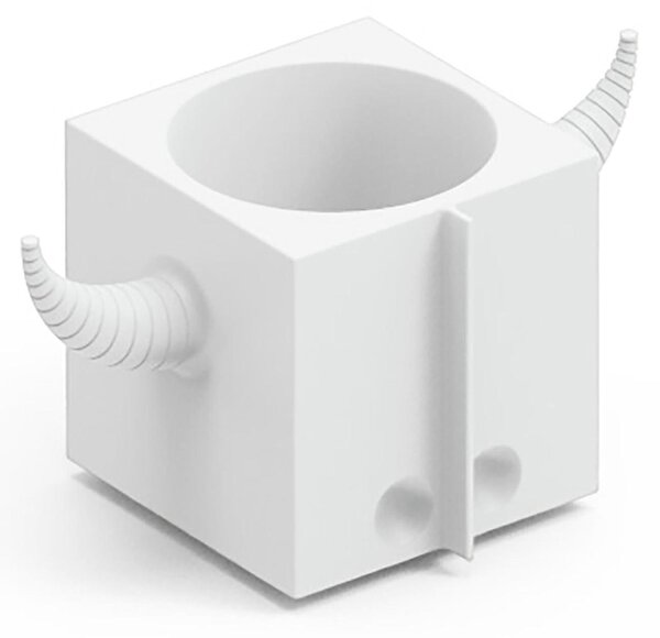 Contenitore Multifunzione FERA OROT DEP, il Toro di Design Dimensioni 40x22x h21 cm vaso, a portaoggetti o a elemento decorativo colore perla