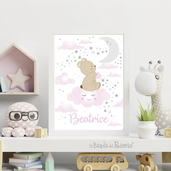 Tutte le decorazioni murali Quadro cameretta Stelle Cadenti Azzurro - Adesivi Murali per Bambini