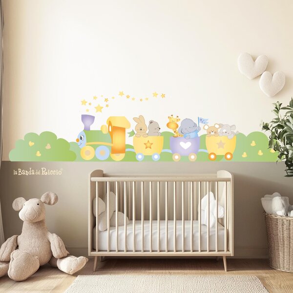 Tutte le decorazioni murali Greca adesiva Ciuf Ciuf Trenino - Adesivi Murali per Bambini