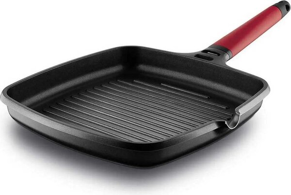 Castey Grill con manico staccabile 27 cm rosso, nero rosso, nero taglia unica