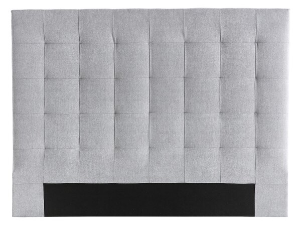 Testiera del letto imbottita in tessuto grigio 160 cm HALCIONA