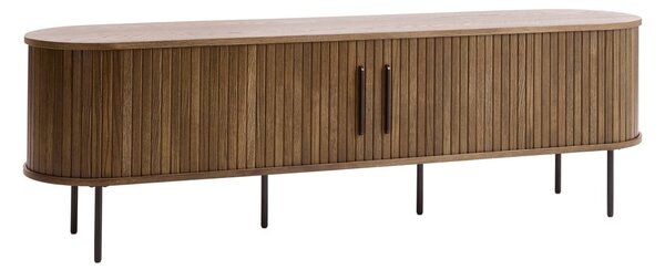 Mobile TV marrone con effetto rovere 180x56x45 cm Nola – Unique Furniture