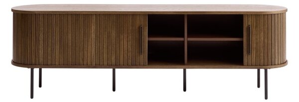 Mobile TV marrone con effetto rovere 180x56x45 cm Nola – Unique Furniture