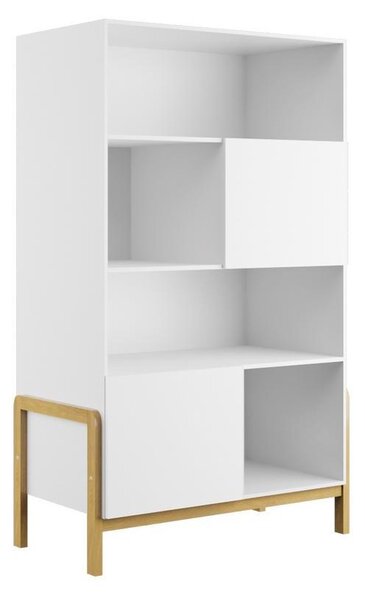 Libreria scandinava bambino bianco opaco e rovere H160 cm CELESTINE