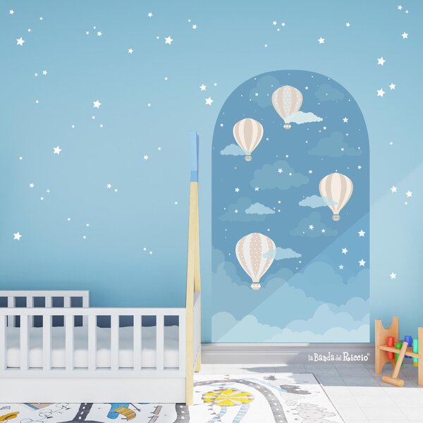 Tutte le decorazioni murali Arco Boho con mongolfiere - Adesivi Murali per Bambini