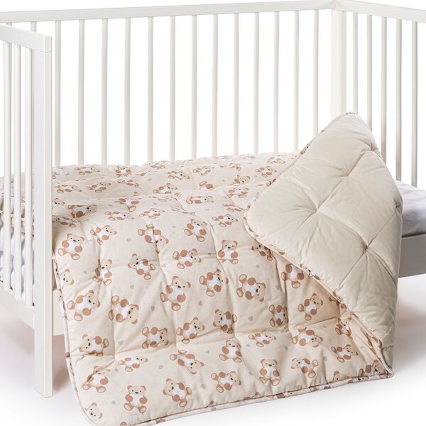 Trapunta In Cotone Orsacchiotti Baby Caleffi Kids Ragazza Naturale Caleffi