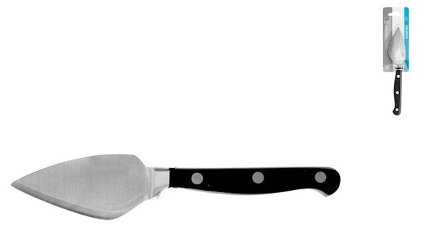 Coltello reggiano Black&Steel in acciaio inox manico nero cm 8