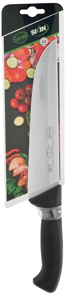 Coltello francese Skin in acciaio inox manico antiscivolo nero cm 22