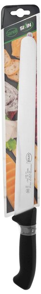 Coltello prosciutto Skin in acciaio inox manico antiscivolo nero cm 32