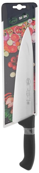 Coltello trinciante Skin in acciaio inox manico antiscivolo nero cm 25