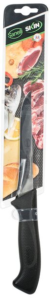 Coltello disosso Skin in acciaio inox manico antiscivolo nero cm 16