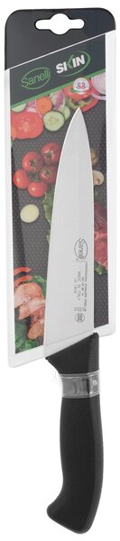 Coltello cucina Skin in acciaio inox manico antiscivolo nero cm 18