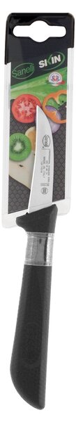 Coltello verdura Skin in acciaio inox manico antiscivolo nero cm 6