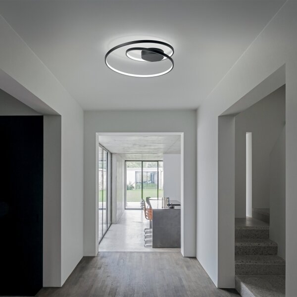 Ideal Lux - Plafoniera LED dimmerabile OZ LED/48W/230V diametro 60 cm CRI 90 nero