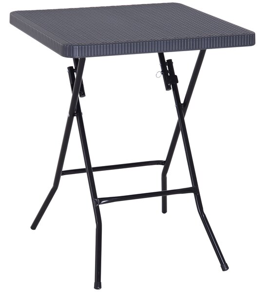 Tavolino Pieghevole da Giardino 60x60x74 cm Marrone