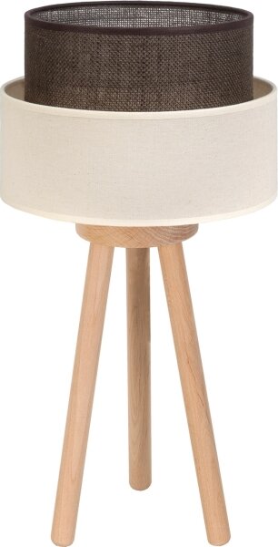 Brilagi - Lampada da tavolo LED BOHO STYLE 1xE27/15W/230V crema/marrone