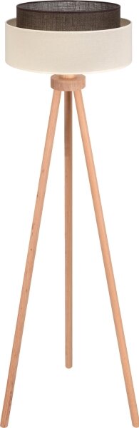 Brilagi - Lampada da terra LED Stile BOHO 1xE27/15W/230V crema/marrone