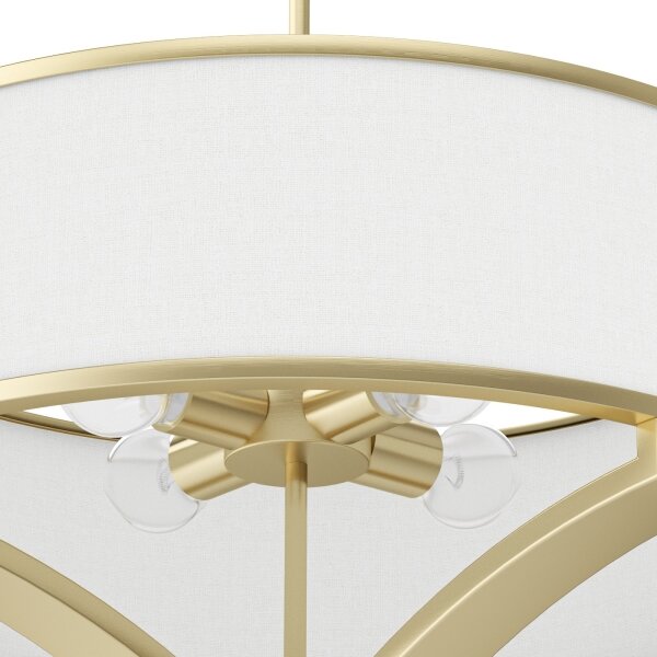 Open Design OR84818 - Lampadario a stelo GERDO 4xE27/12W/230V ottone/bianco