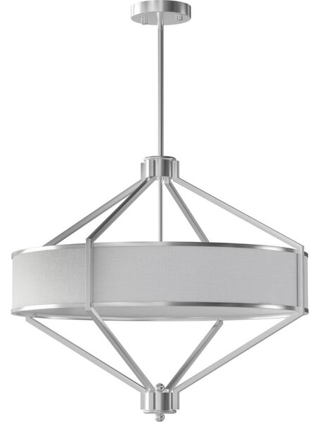 Open Design OR85822 - Lampadario a stelo ZUNDO 4xE27/15W/230V cromo opaco/bianco