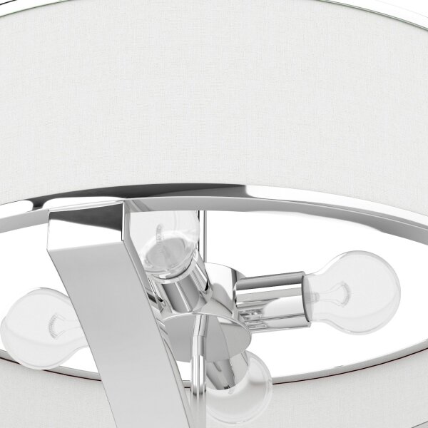 Open Design OR84801 - Lampadario a stelo GERDO 4xE27/12W/230V cromo lucido/bianco