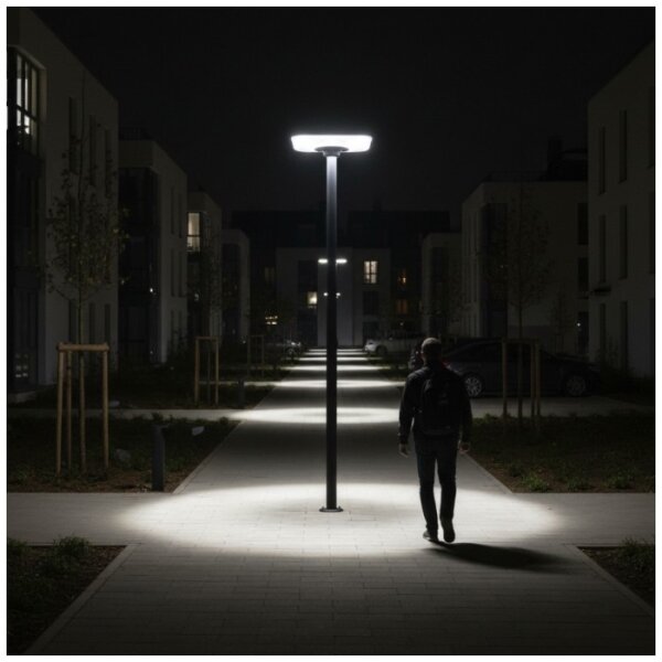 Lampione stradale solare a LED con sensore SOLSUMI LED/25W/3,2V IP54 24000 mAh + telecomando