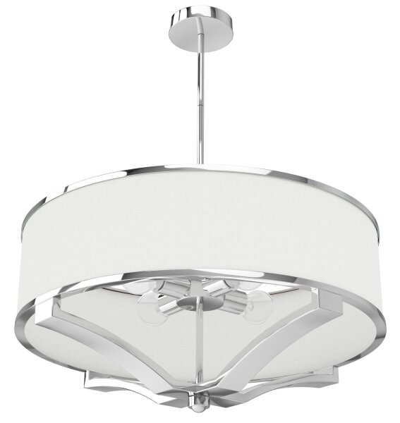 Open Design OR84801 - Lampadario a stelo GERDO 4xE27/12W/230V cromo lucido/bianco