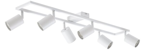 Plafoniera Lindby, Bravius, dimmerabile, Bianco, Soggiorno, Metallo