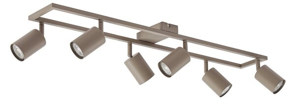 Plafoniera Lindby, Bravius, dimmerabile, Marrone / Ruggine, Soggiorno, Metallo