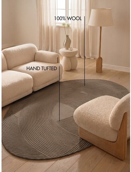 Tappeto marrone in lana 160x230 cm Kensington Victoria – Ted Baker
