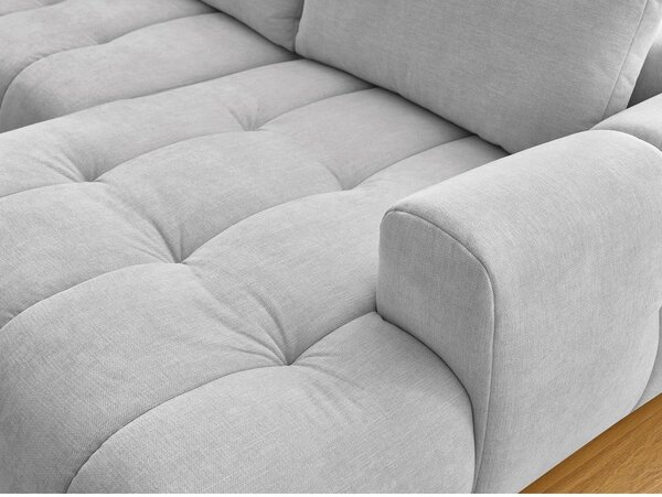 Divano angolare grigio chiaro allungabile e con contenitore (penisola a sinistra/a U) Fuji – Bobochic Paris