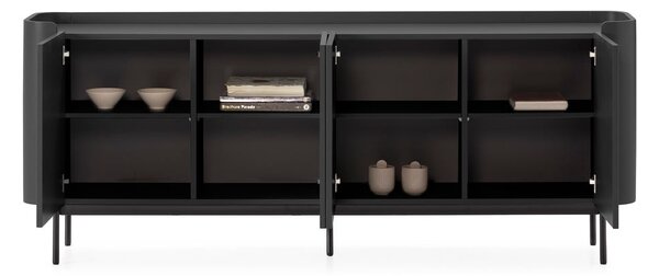 Cassettiera nera 200x80x40 cm Willa – MOME