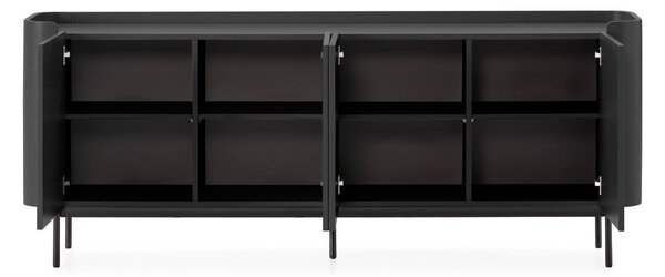 Cassettiera nera 200x80x40 cm Willa – MOME