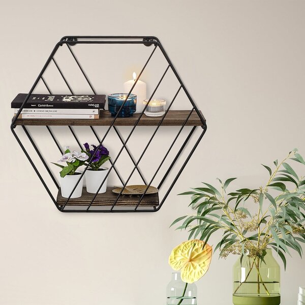 Scaffale a castello marrone in legno di abete rosso 44 cm Liliales - Kalune Design